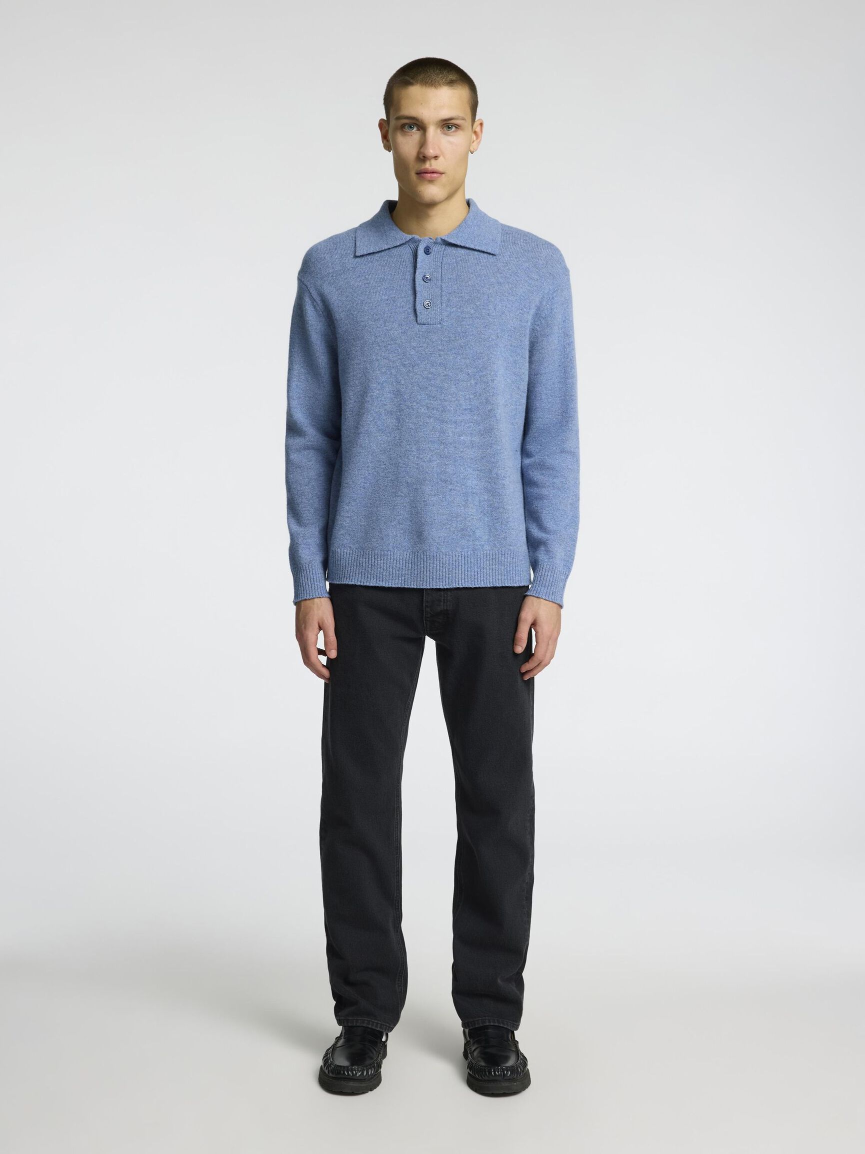 196 STRAIGHT FIT JEANS, Black Denim, highres