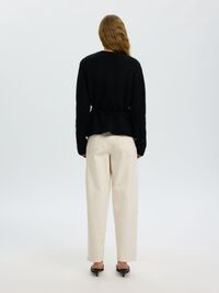 WOLMIX GEBREID VEST, Black, highres
