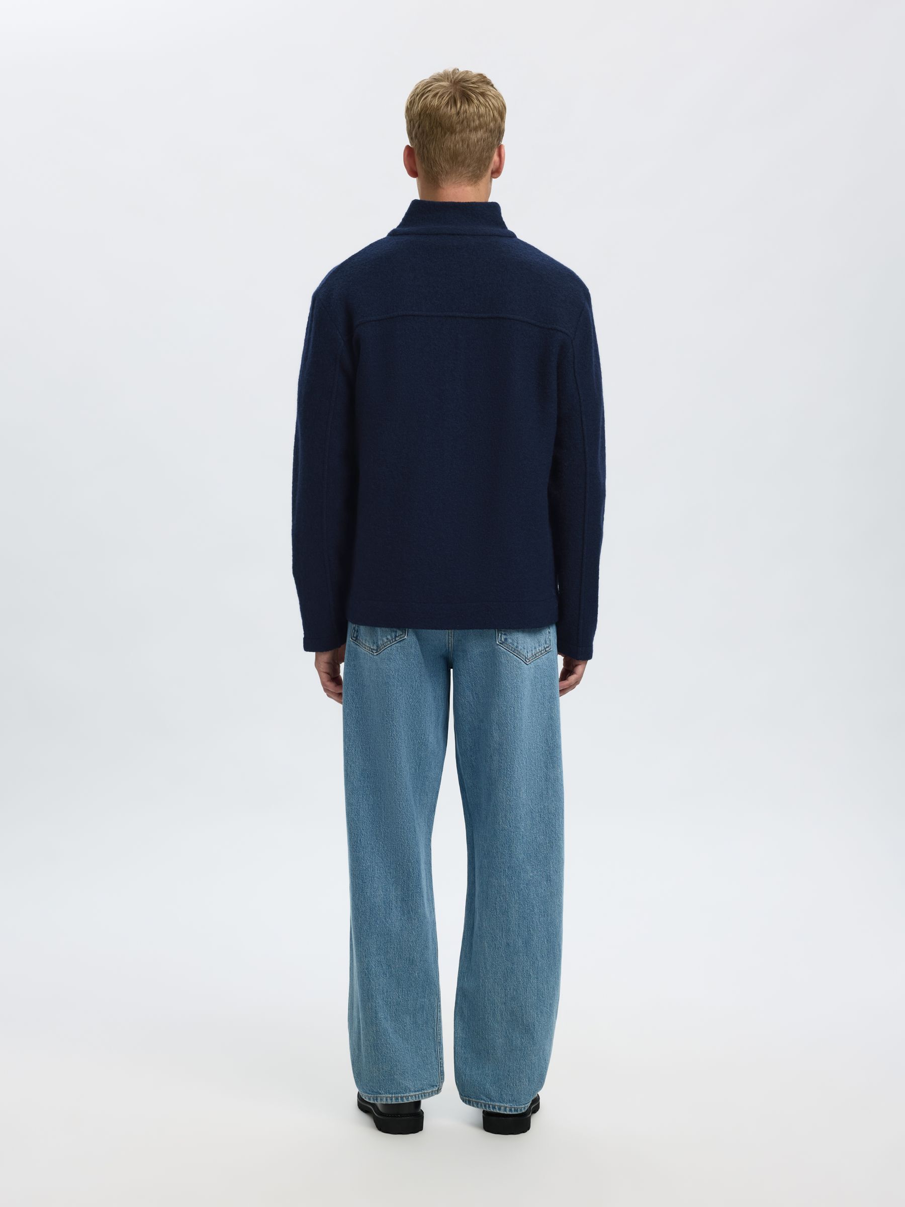 【ひー】Wool Shirts Jacket スカイブルー　36 Oversized pure wool shirt - RUNWAY, light blue | Max Mara
