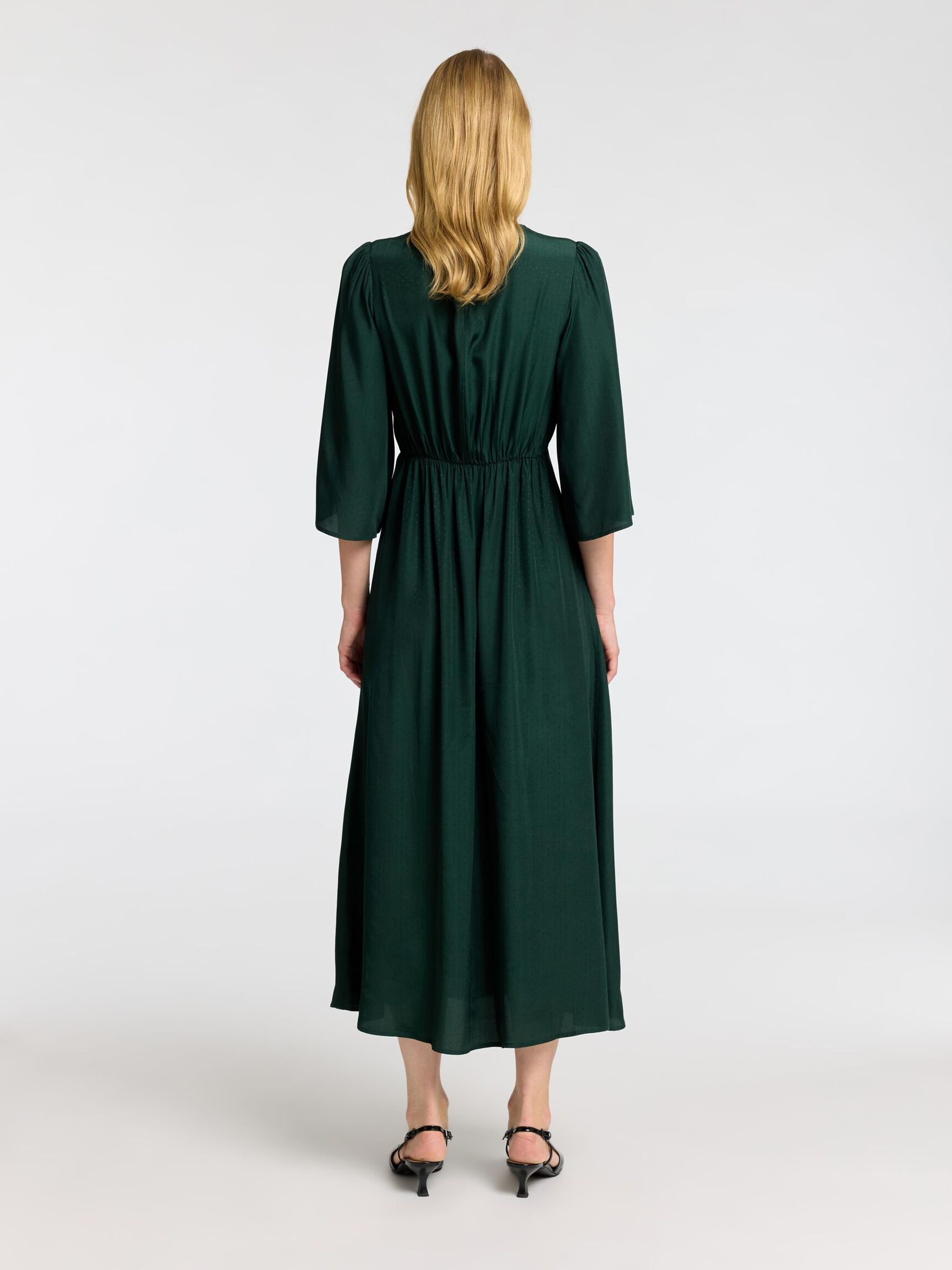 VISCOSE MÉLANGÉE ROBE LONGUE, Scarab, highres