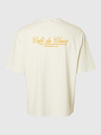 PRINT T-SHIRT MIT RUNDHALSAUSSCHNITT, Egret, highres