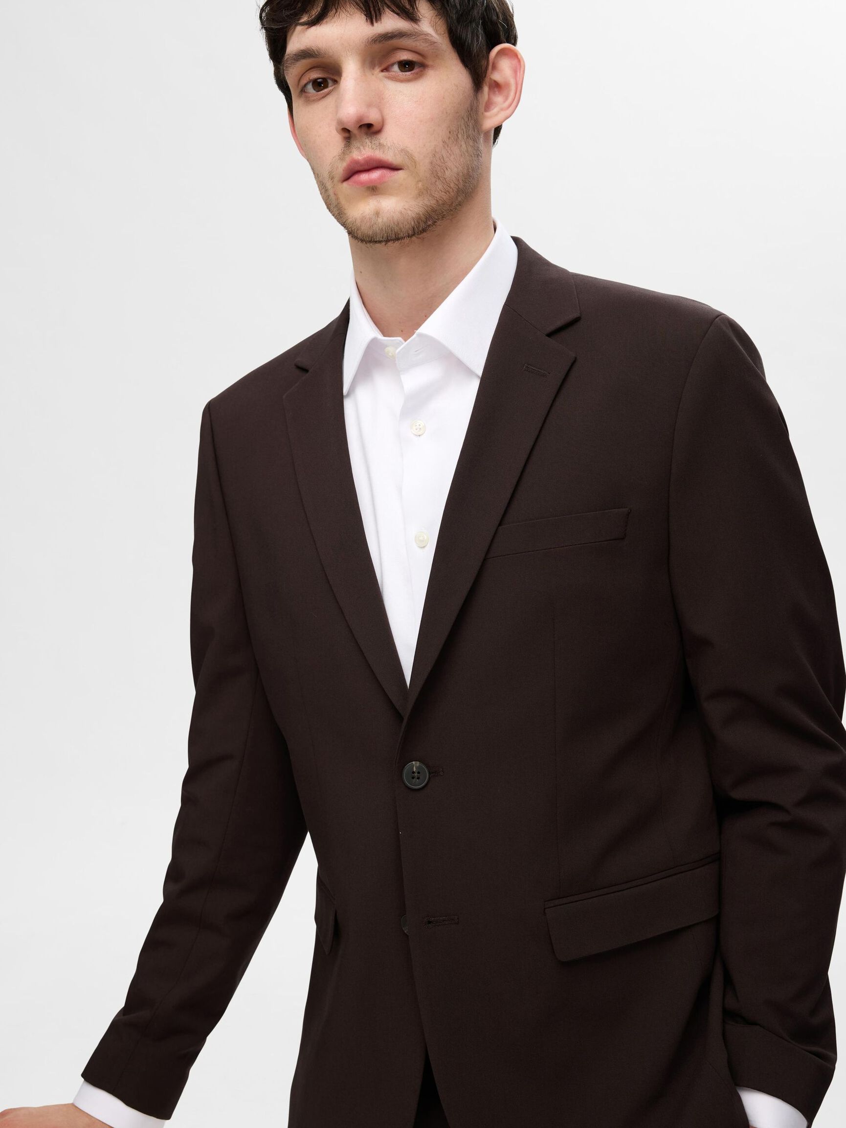 SLIM FIT HEMD, Bright White, highres