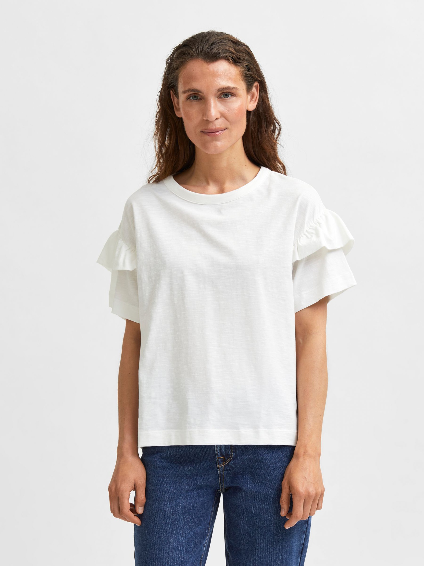 BOMULDSFLÆSER T-SHIRT, Snow White, highres
