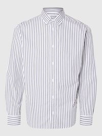 SLIM FIT COTTON SHIRT, Bright White, highres