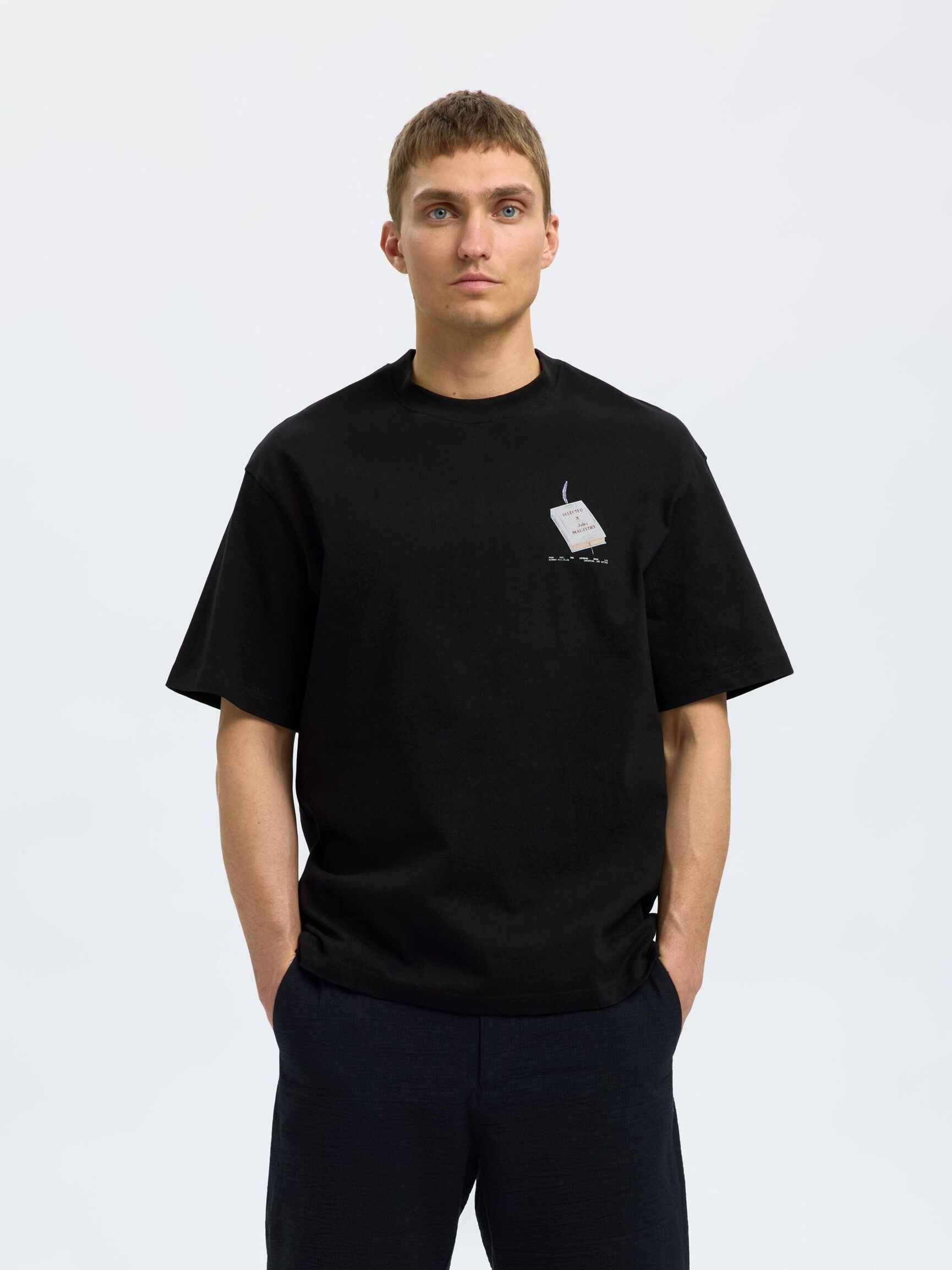 IMPRIMÉE T-SHIRT RAS DU COU, Black, highres