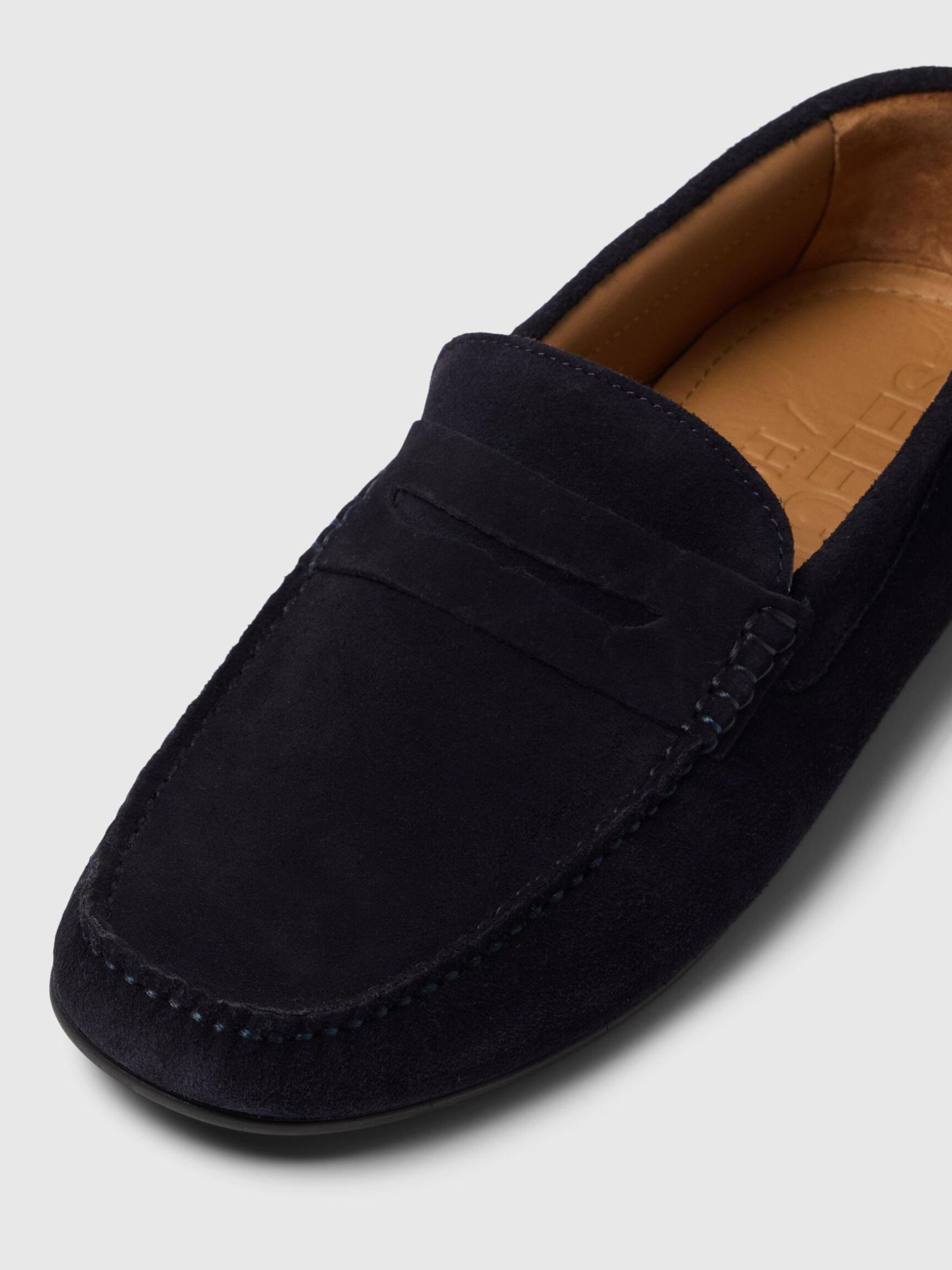TEJIDO DE ANTE MOCASINES, Dark Navy, highres