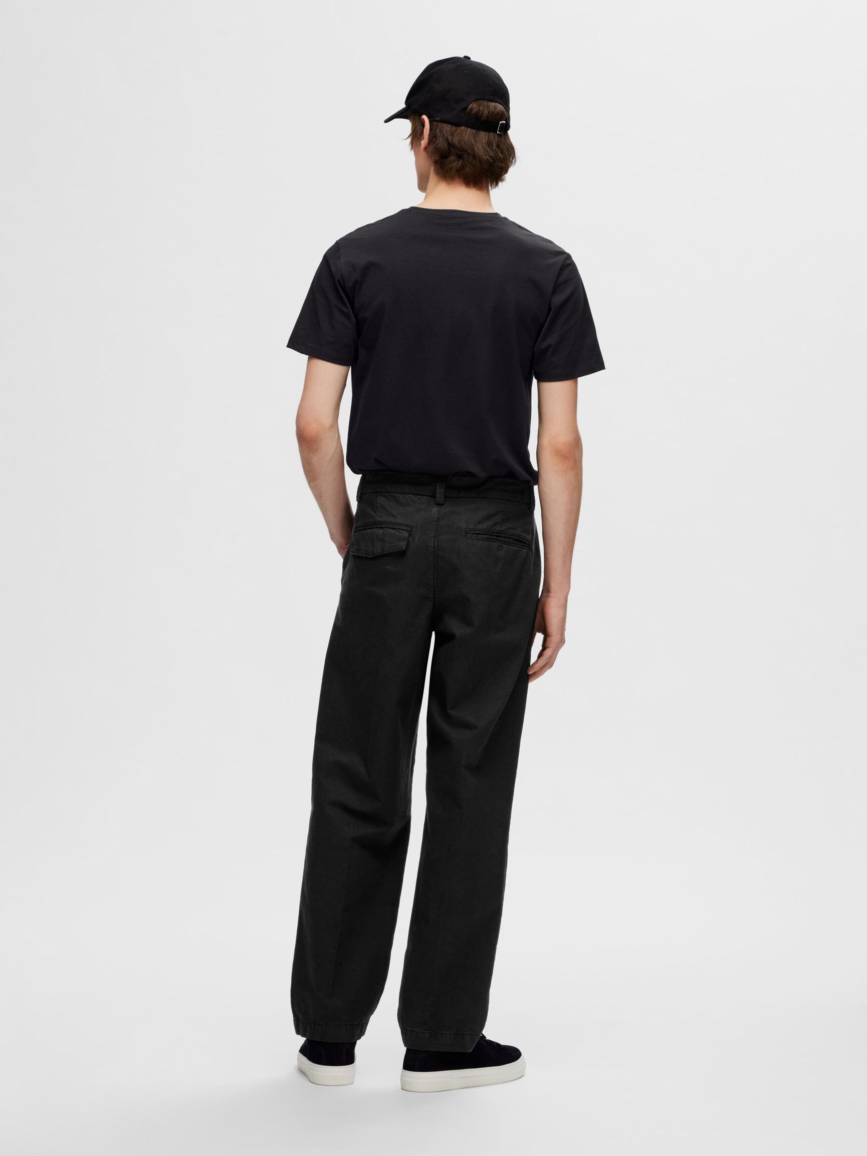 220 LOOSE FIT CHINO, Black, highres