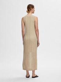 KNITTED MAXI DRESS, Humus, highres