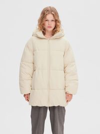 ADJUSTABLE PUFFER JACKET, Sandshell, highres