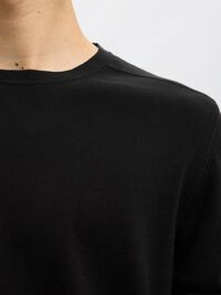 LANGARM STRICKPULLOVER, Black, highres