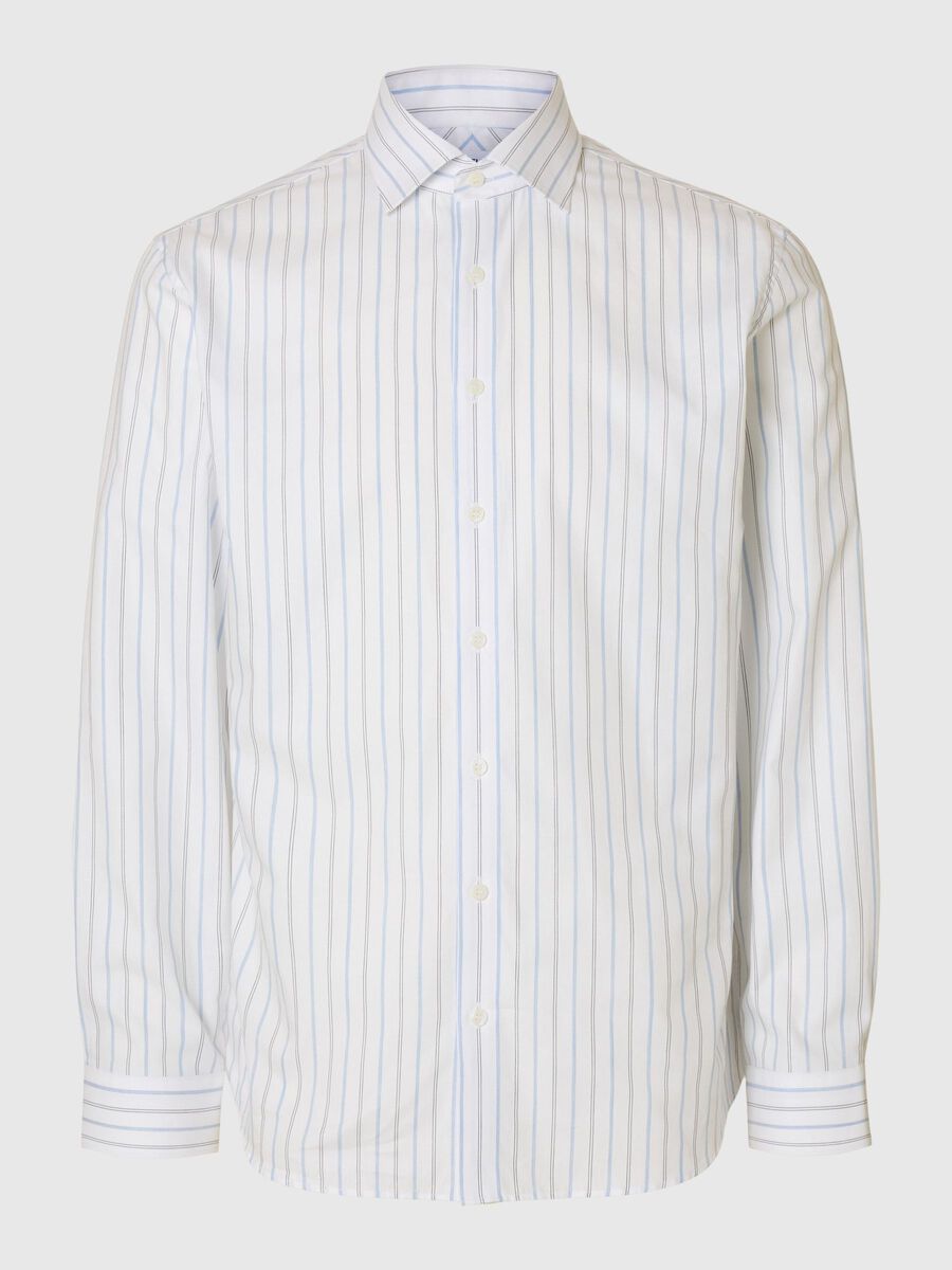 Selected GESTREEPT SLIM FIT OVERHEMD, White, highres - 16097365_White_1177767_001.jpg