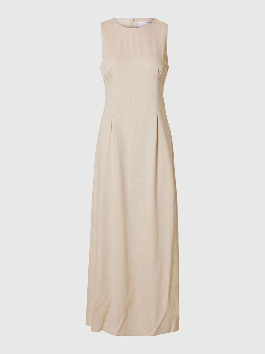 Selected SLEEVELESS MAXI DRESS, Sandshell, highres - 16095386_Sandshell_001.jpg