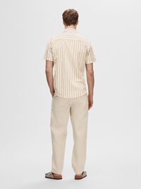 COTTON BLEND SHORT SLEEVED SHIRT, Kelp, highres