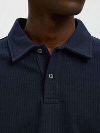100% COTTON LONG-SLEEVED POLO, Sky Captain, highres