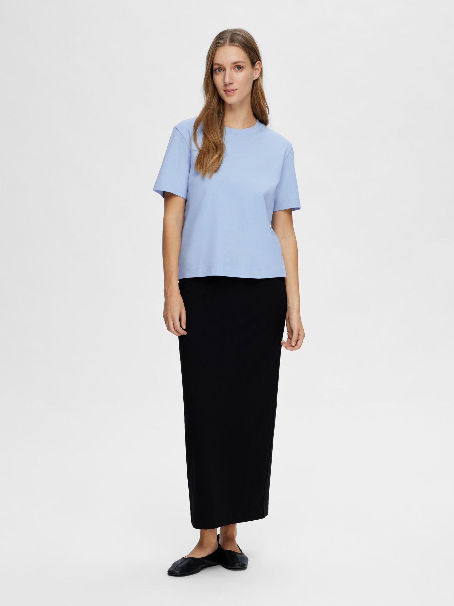 BOXY T-SHIRT, Cashmere Blue, highres