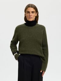 WOOL BLEND KNITTED PULLOVER, Kalamata, highres