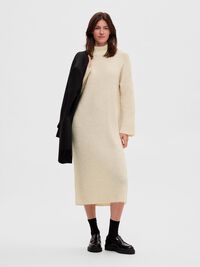 WOOL BLEND MAXI DRESS, Birch, highres