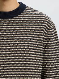 COTTON CREWNECK JUMPER, Sky Captain, highres