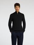 Selected 100% MERINO WOOL HALF-ZIP JUMPER, Black, highres - 16094655_Black_003.jpg