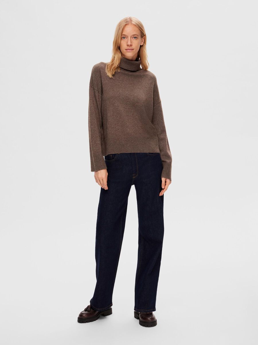 Selected WOOL BLEND ROLL NECK JUMPER, Morel, highres - 16093235_Morel_1097715_005.jpg