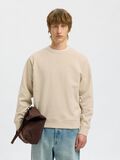 Selected 100% COTTON SWEATSHIRT, Oatmeal, highres - 16099829_Oatmeal_003.jpg