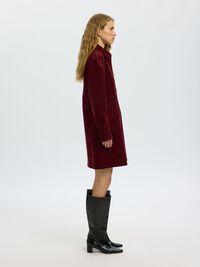COTTON CORDUROY MINI DRESS, Tawny Port, highres