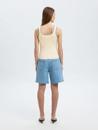 SLEEVELESS KNITTED TOP, Snow White, highres