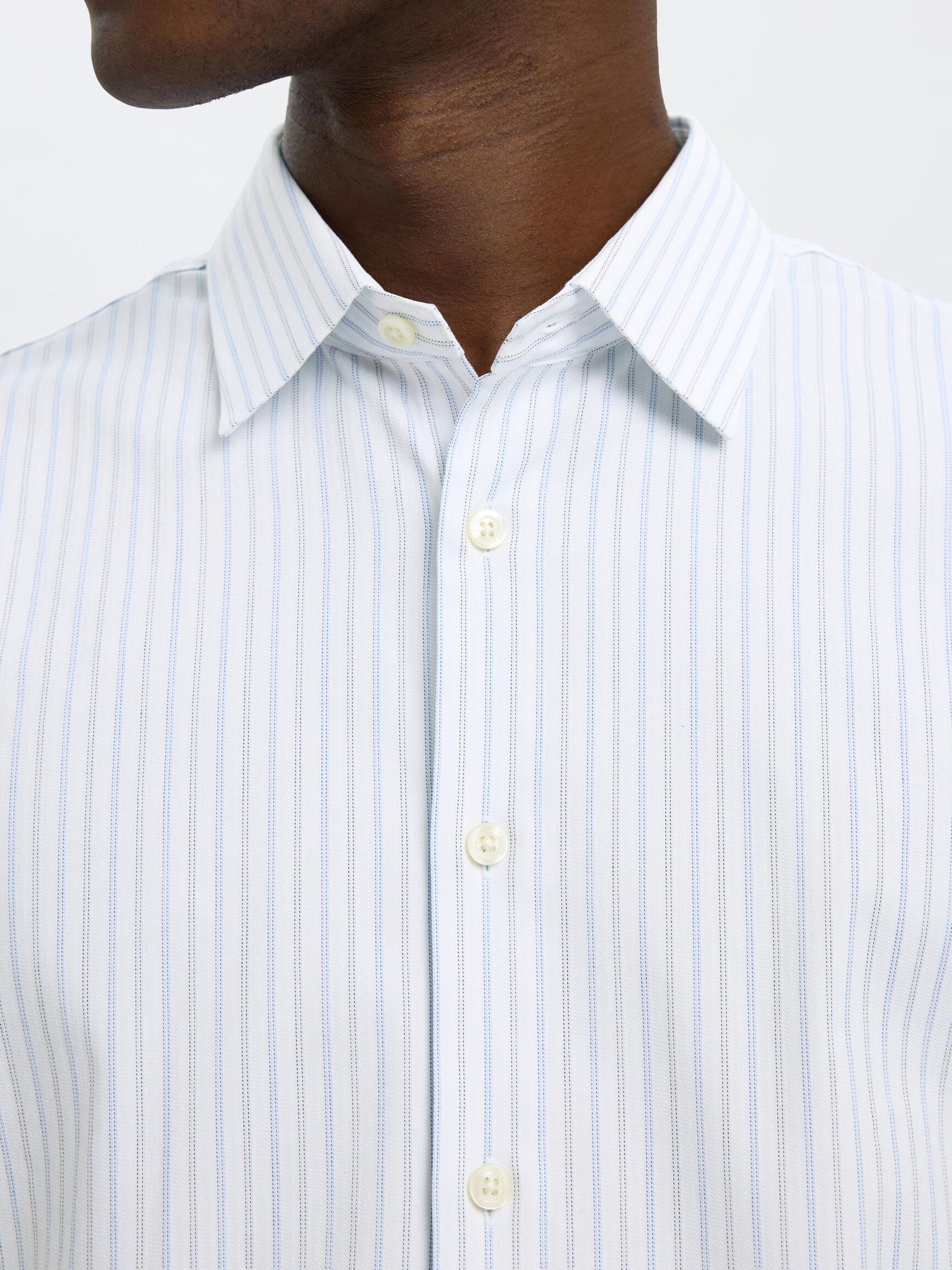 STRETCH SLIM FIT SHIRT, Bright White, highres