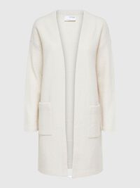 WOOL CARDIGAN, Birch, highres