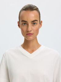 BOXY FIT COTTON T-SHIRT, Bright White, highres