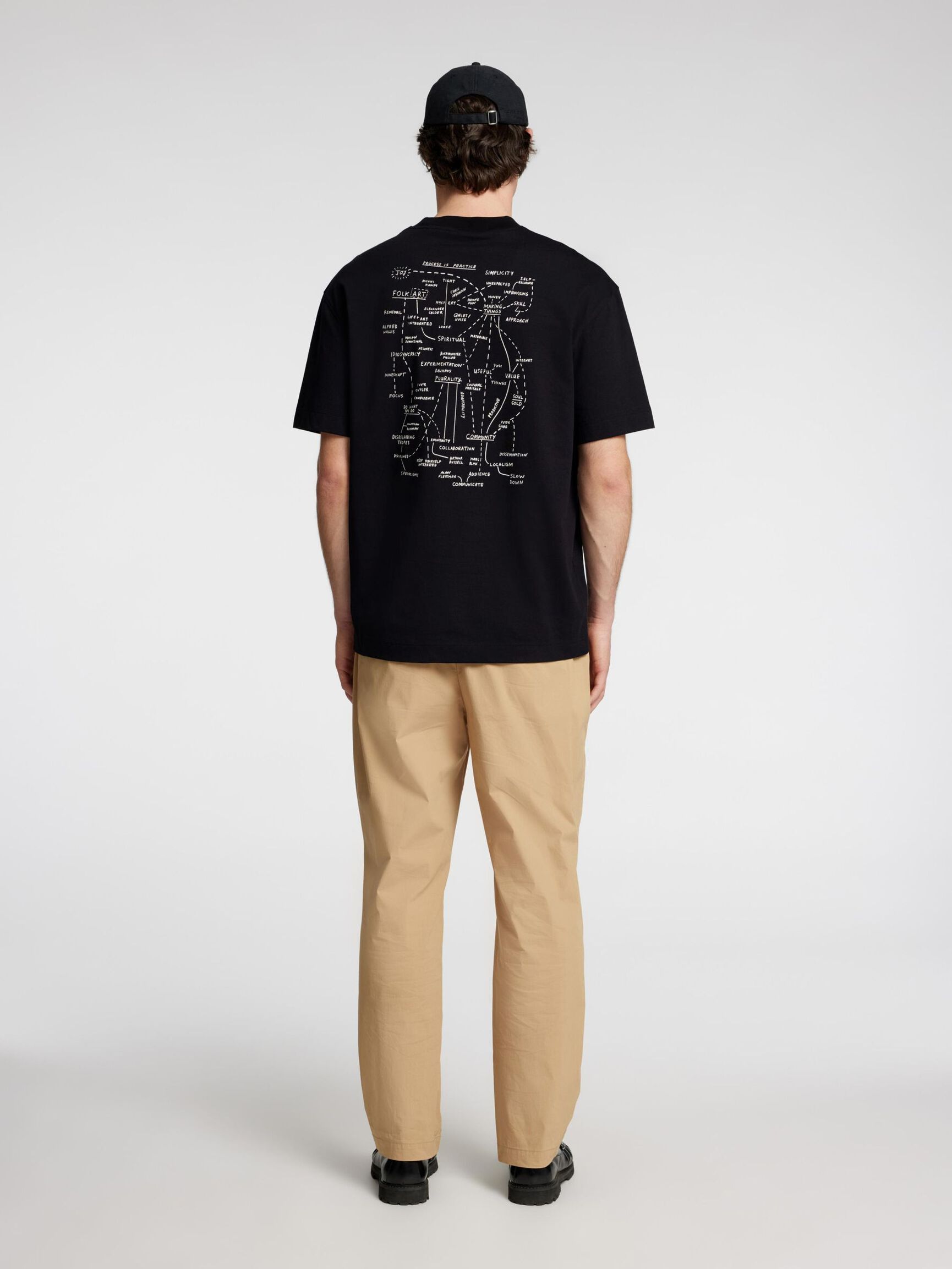 PRINTED T-SHIRT, Black, highres