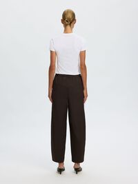 COTTON BLEND BARREL FIT TROUSERS, Delicioso, highres