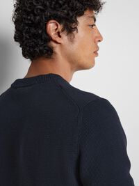 RONDE HALS SWEATER, Sky Captain, highres