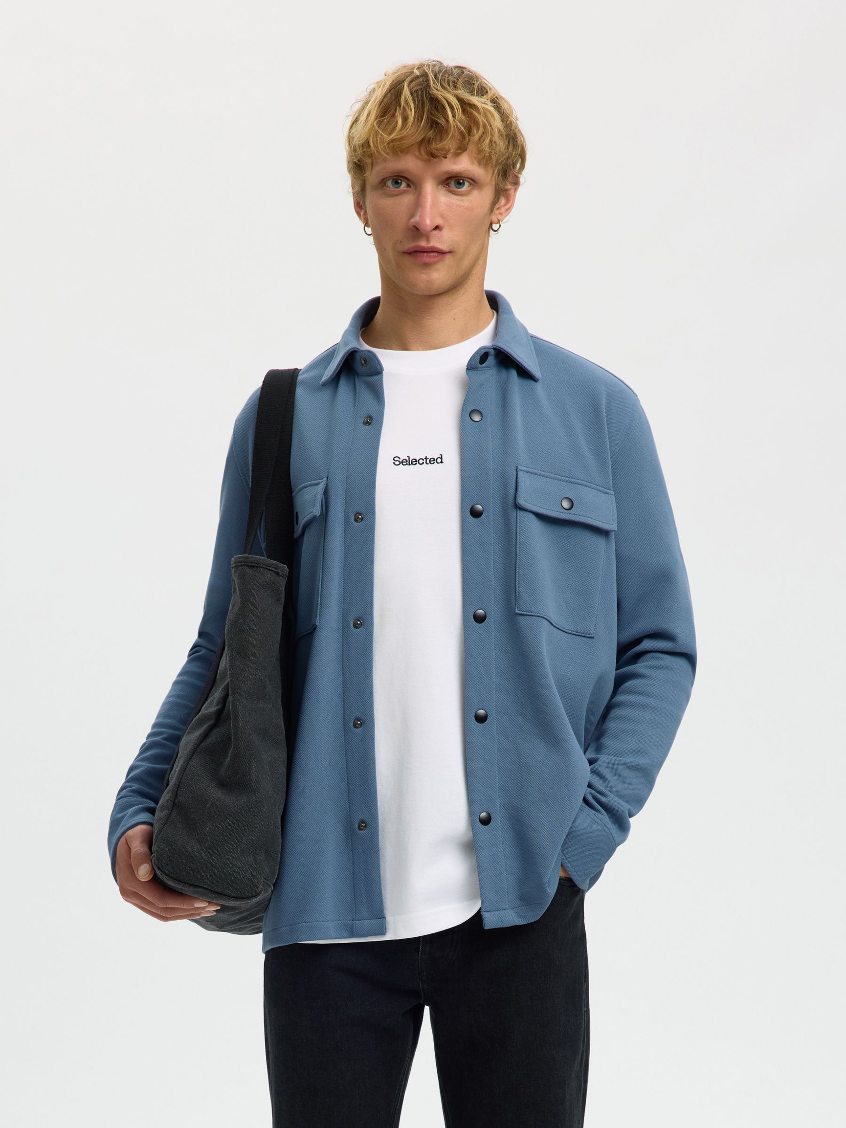 KLASSIEKE OVERSHIRT, Blue Mirage, highres