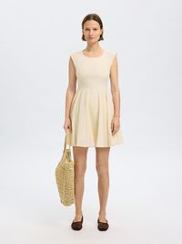 CAP SLEEVE MINI DRESS, Birch, highres
