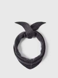 100% CASHMERE SCARF, Dark Grey Melange, highres