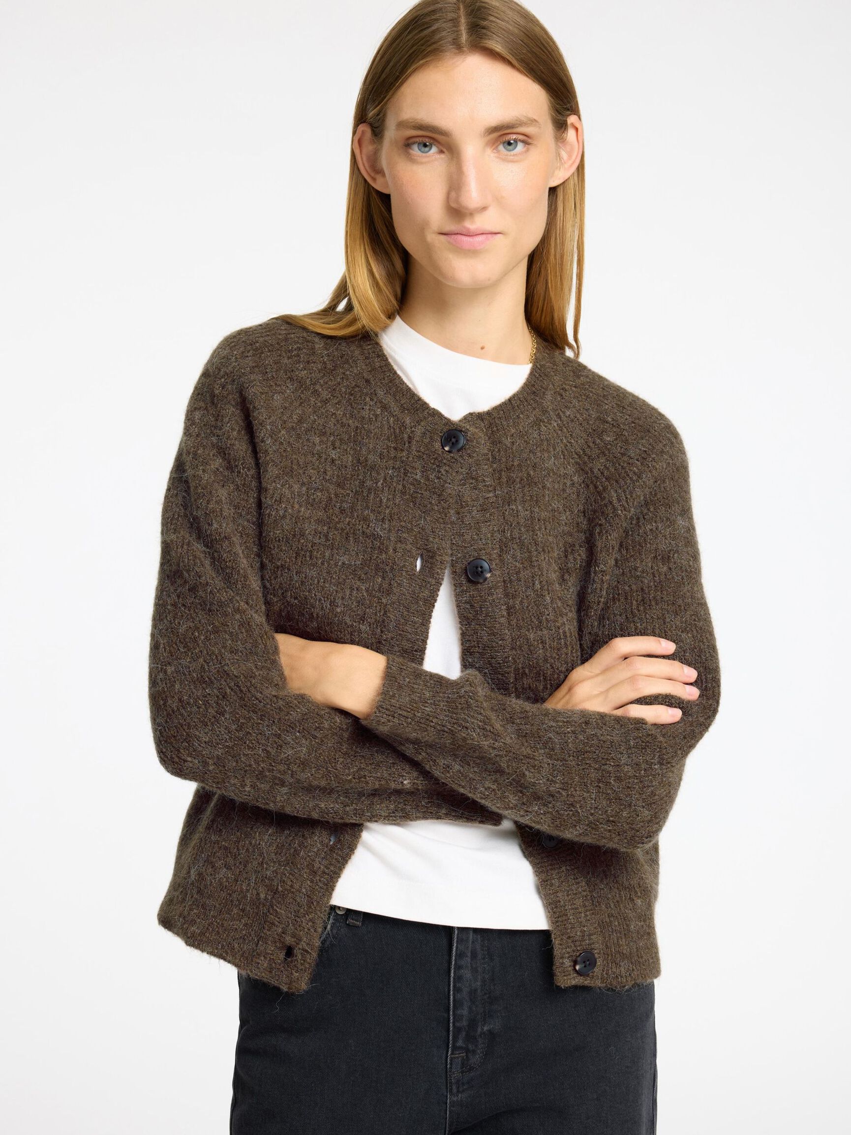 LONG-SLEEVED CARDIGAN, Dachshund, highres