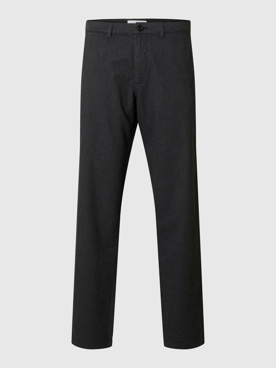 Selected 175 SLIM-FIT BRUSHED CHINOS, Dark Grey, highres - 16090139_DarkGrey_1037326_001.jpg