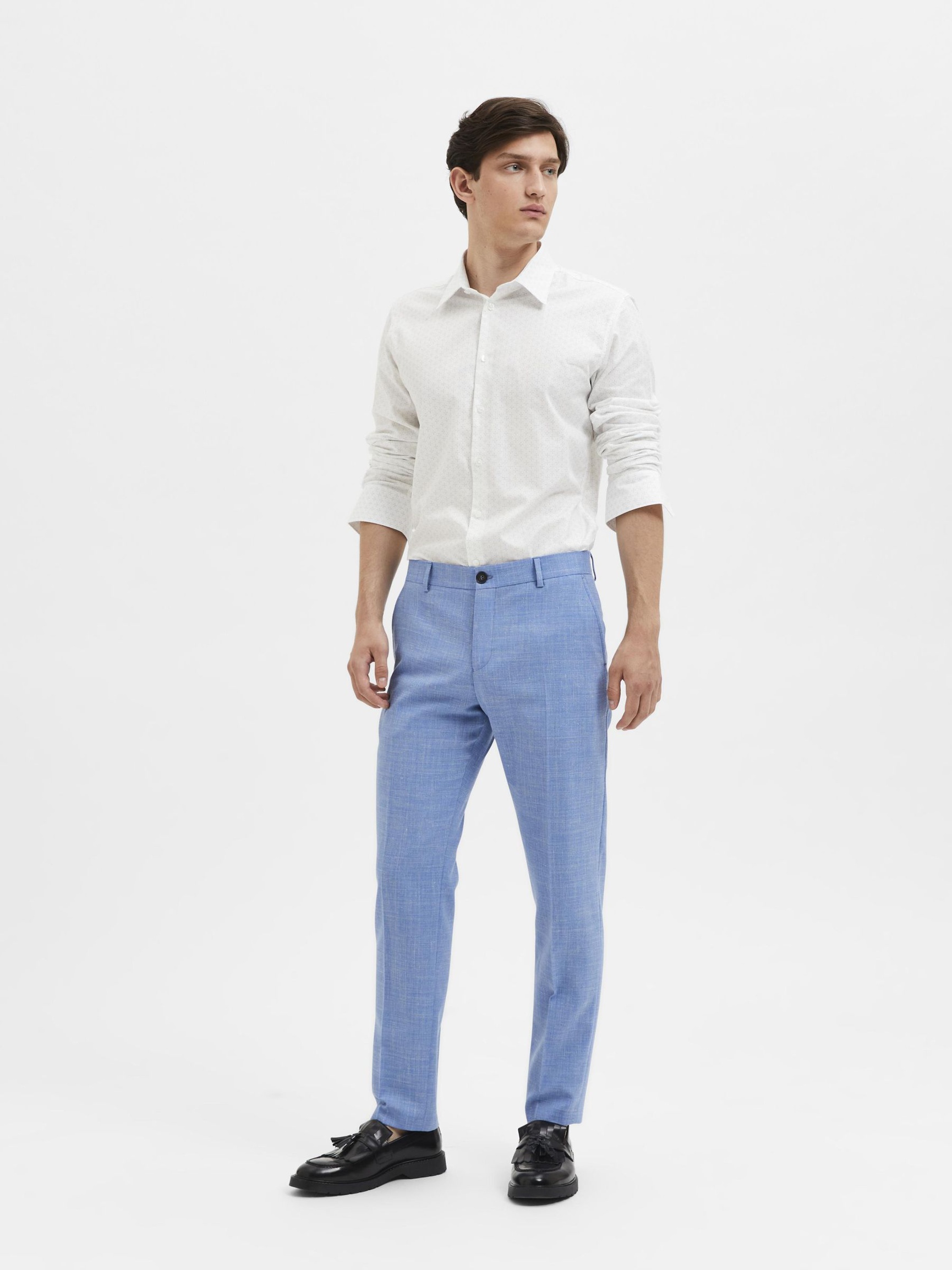 SLIM FIT ANZUGHOSE, Light Blue, highres