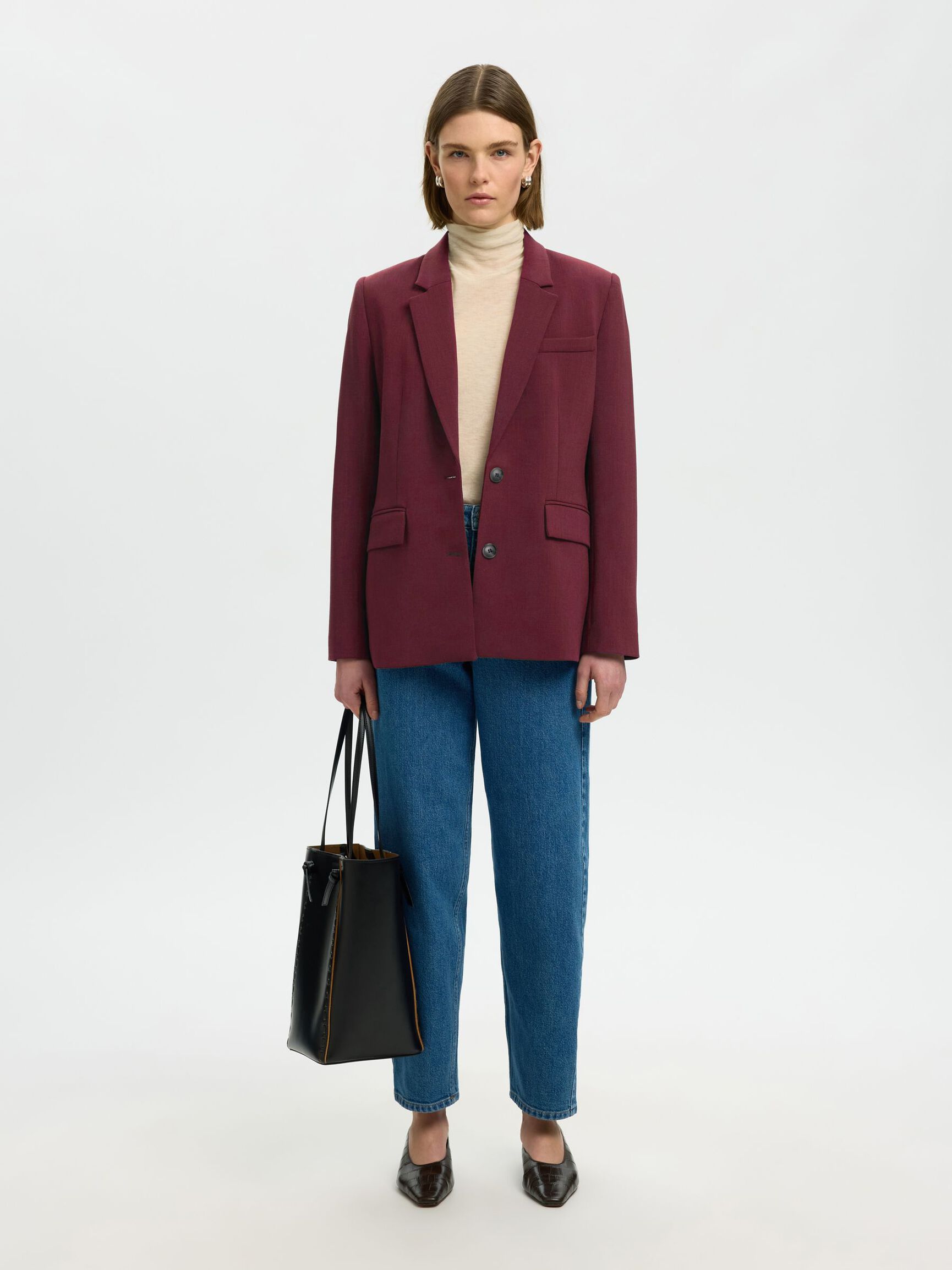 CLASSIC FIT BLAZER, Tawny Port, highres
