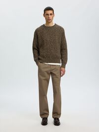 STRAIGHT FIT CHINOS, Chocolate Chip, highres