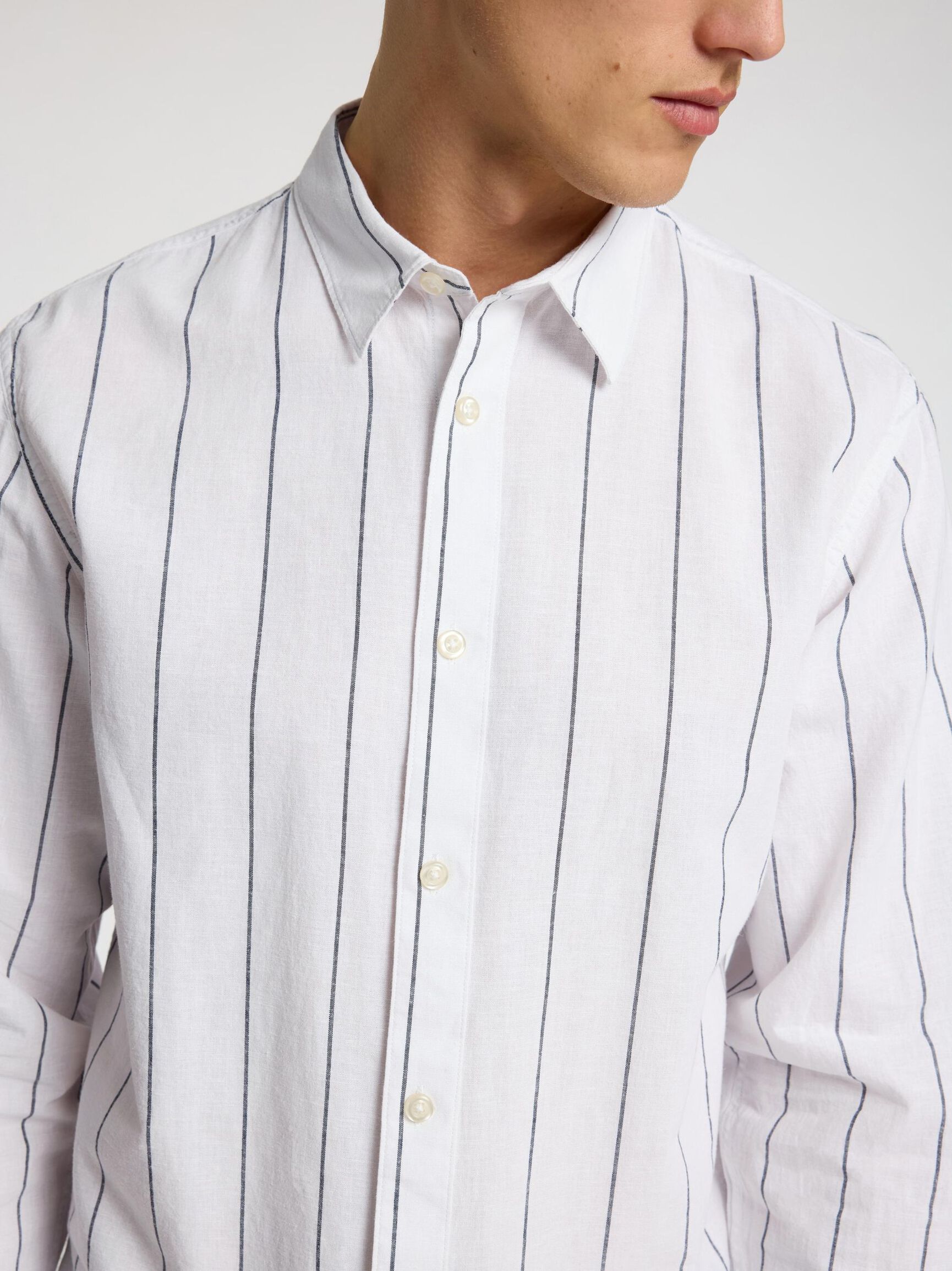 COUPE SLIM CHEMISE, White, highres
