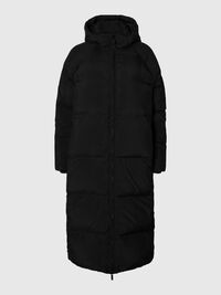 PADDED DOWN COAT, Black, highres