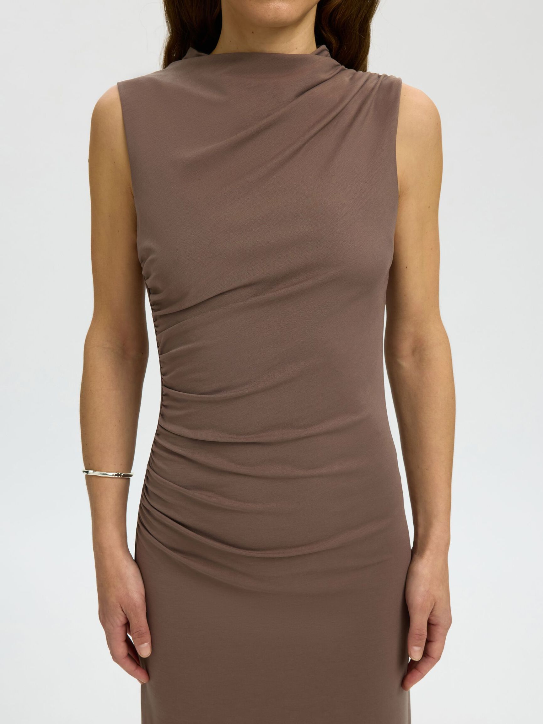 DRAPERET MAXIKJOLE, Chocolate Chip, highres