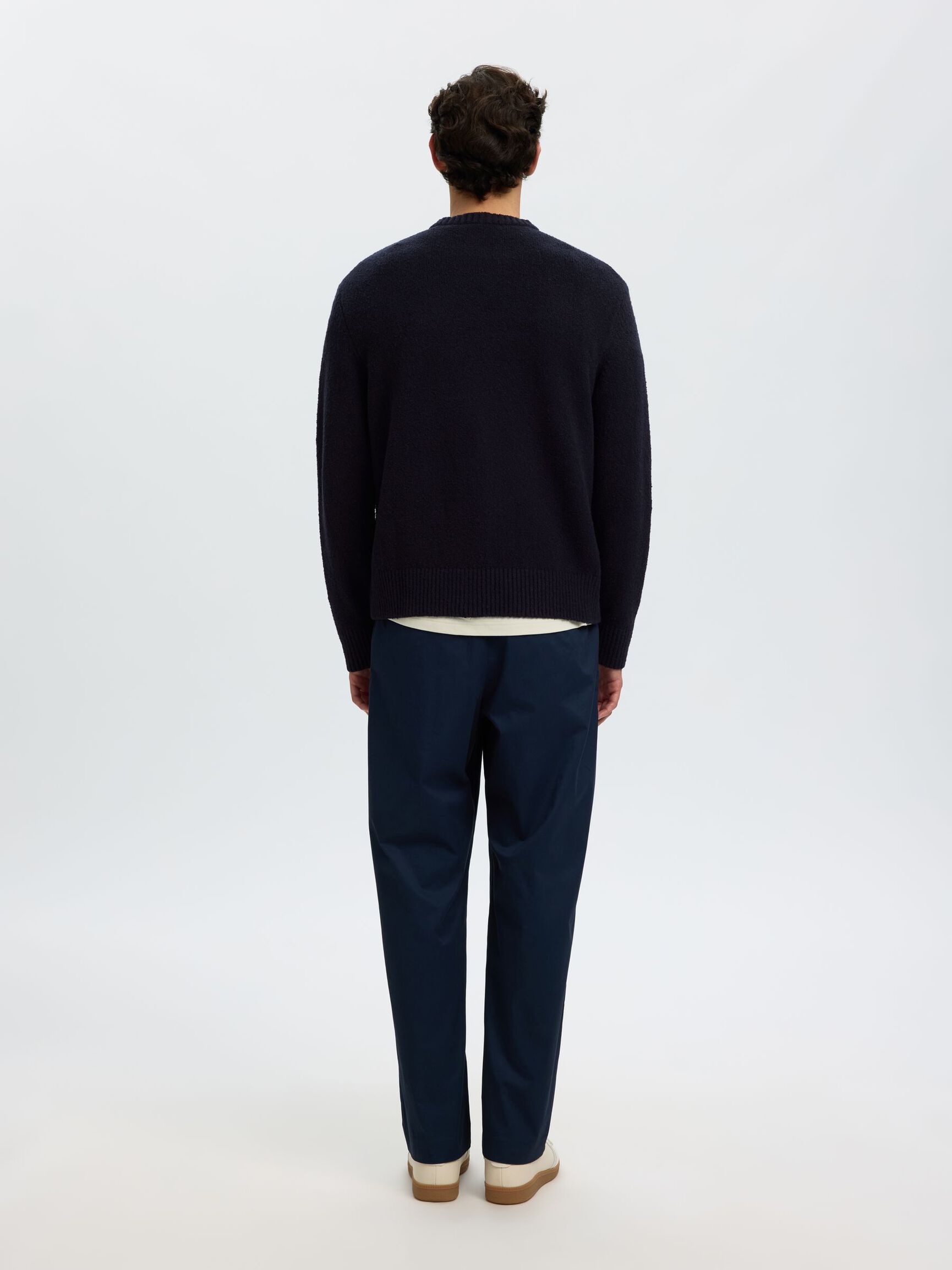 SWETER Z DZIANINY, Navy Blazer, highres