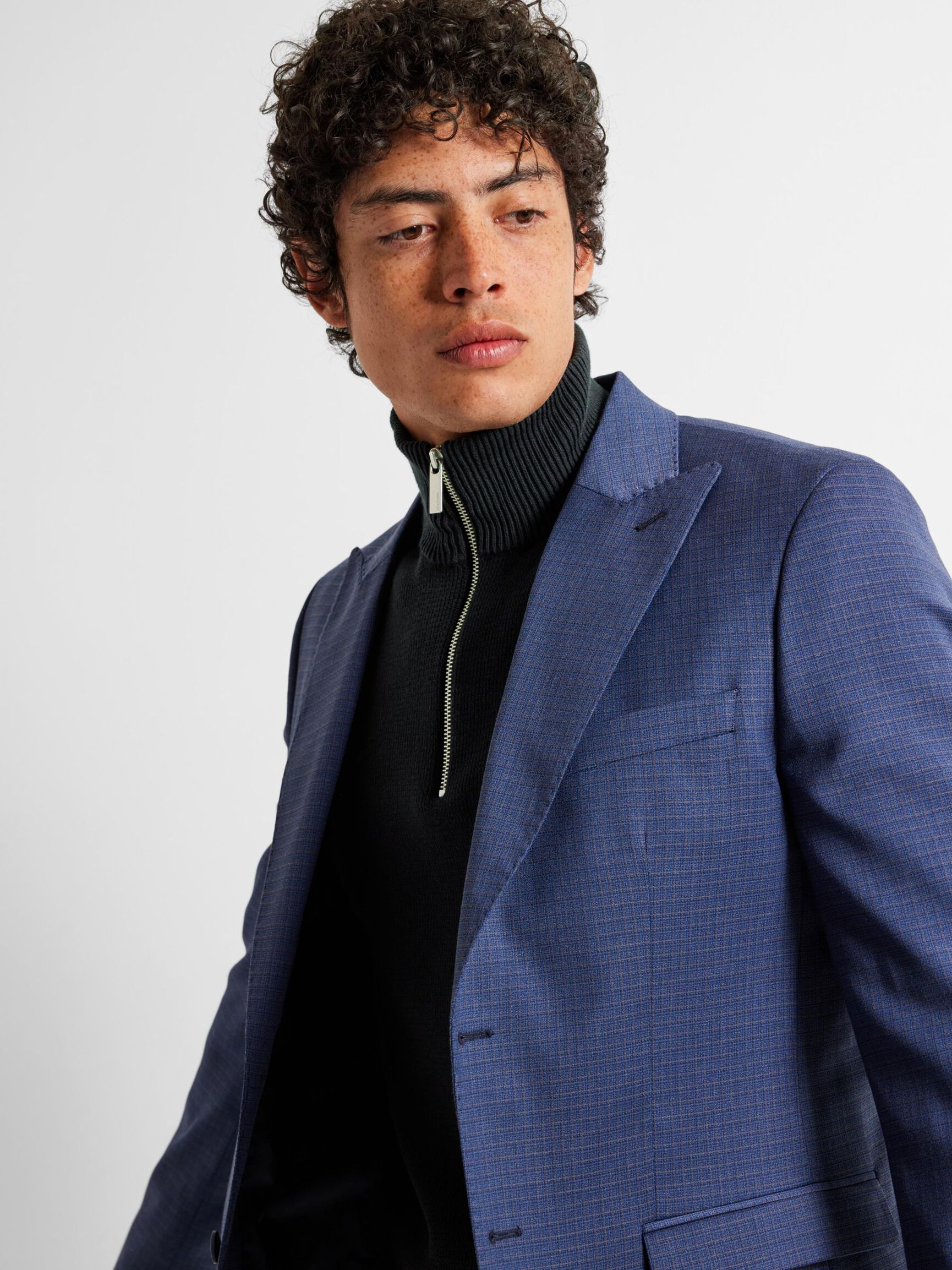HALF-ZIP JUMPER, Black, highres