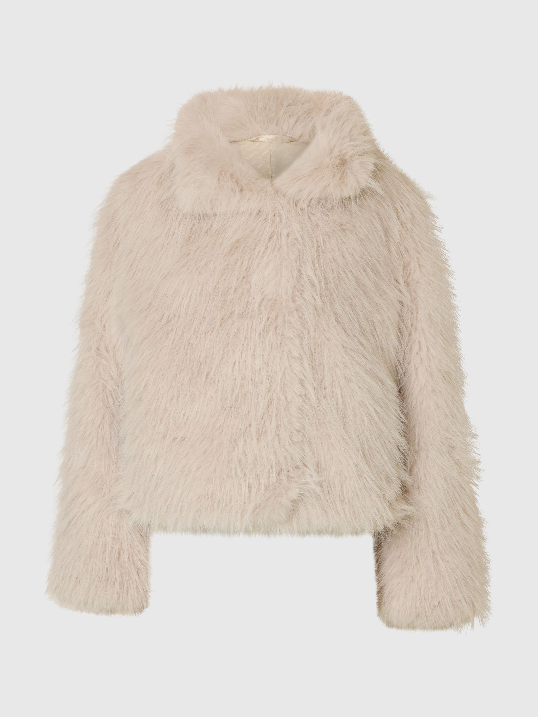 FAUX FUR JACKET | Grey | Selected