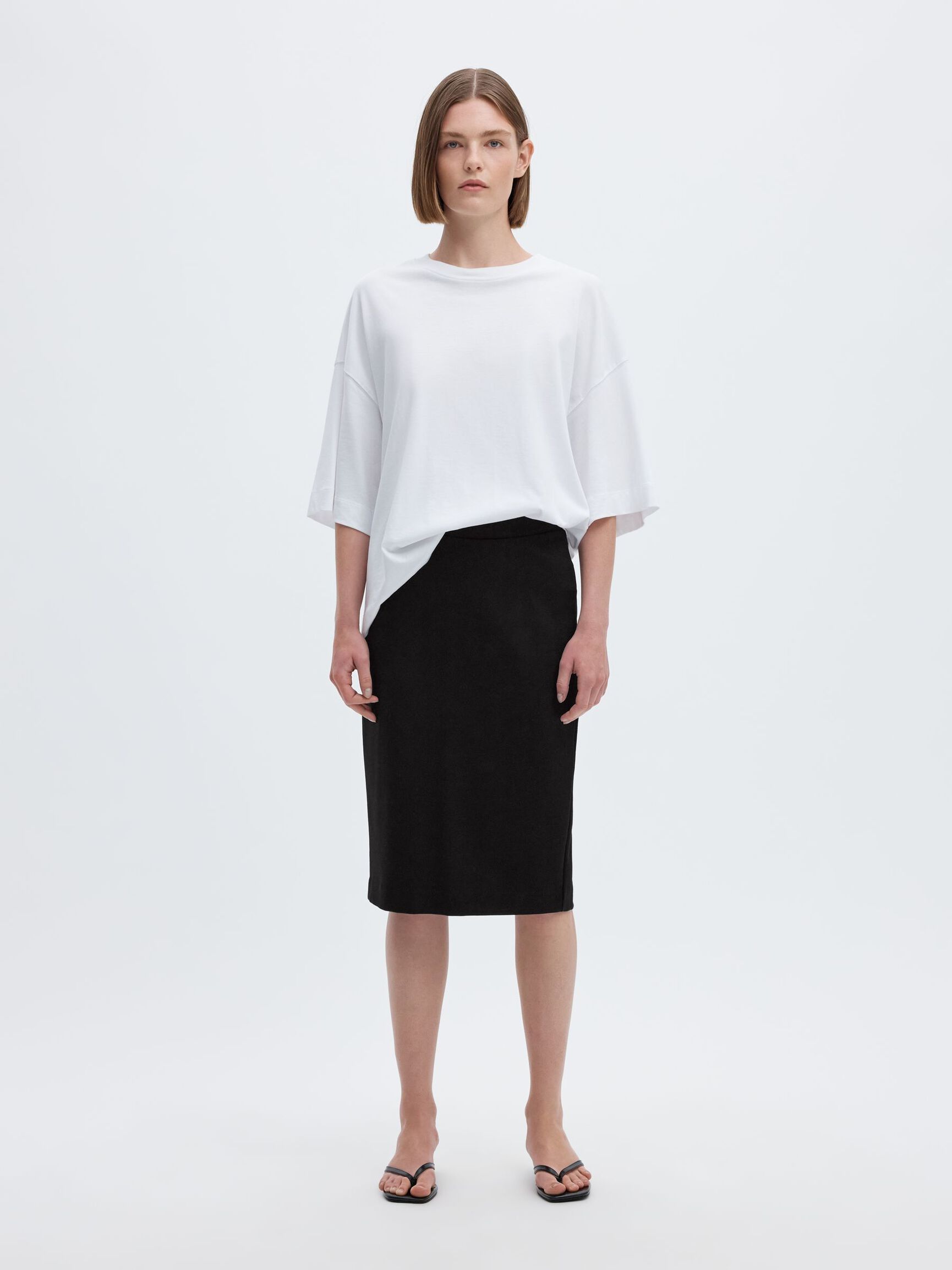 CLASSIC PENCIL SKIRT, Black, highres