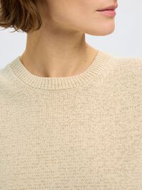 COTTON BLEND KNITTED VEST, Birch, highres