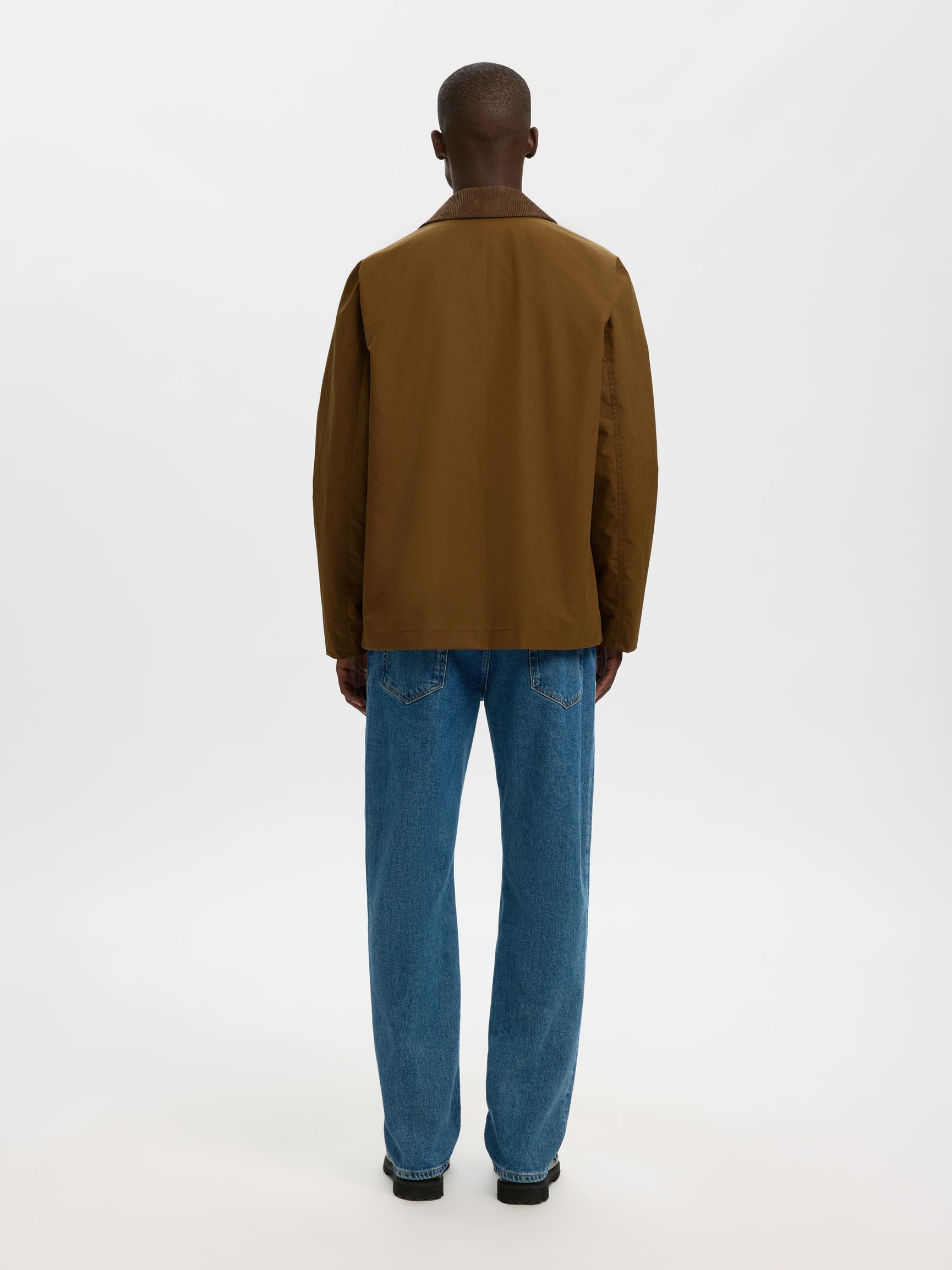 WAXED COTTON JACKET, Kangaroo, highres
